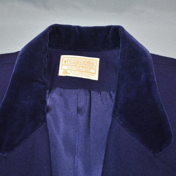 Pendleton Wool Blazer Size 10 Purple w/ Velvet Collar - Picture 6 of 10